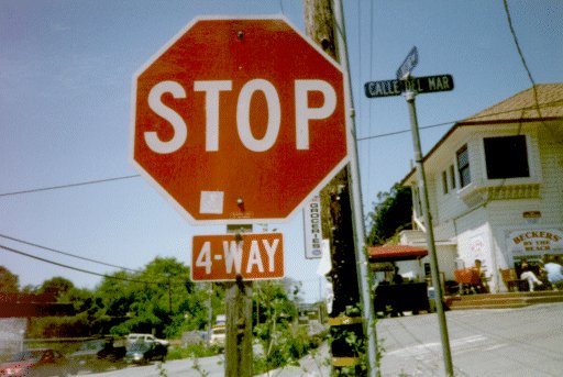 a stop sign